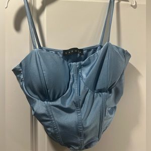 Blue Crop tank top